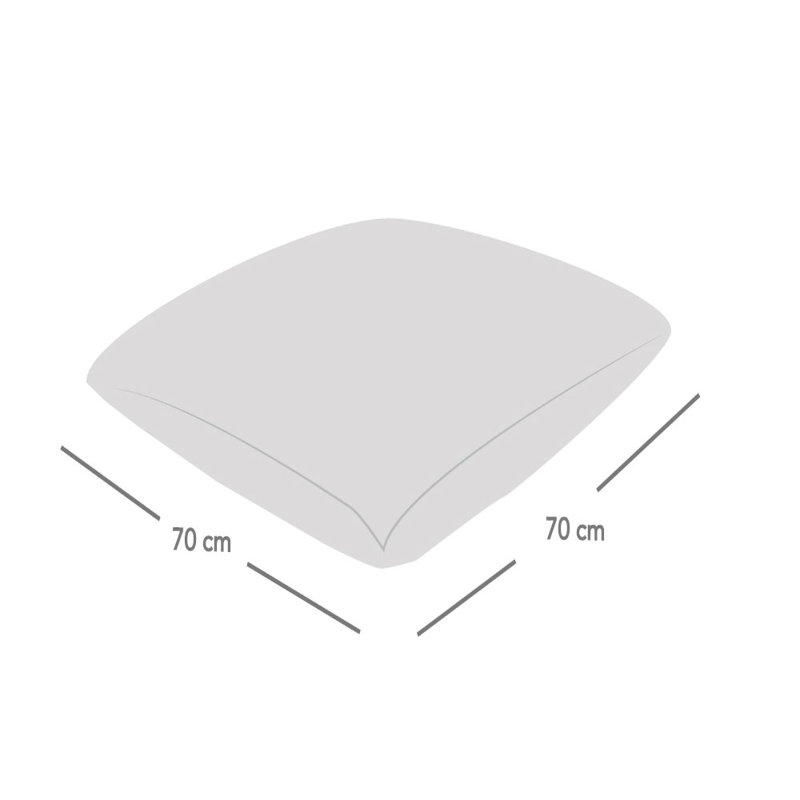 rucomfy Beanbags Outdoor Square Floor Cushion Bean Bag. Use in Garden as Large Cushion or Sun Lounger. Water Resistant 70 x 70cm