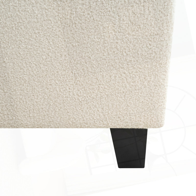 Structure de lit Teddy, Blanc, Grand lit