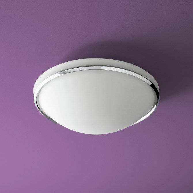 Plafonnier encastré 2 lumières Saturna, Chrome poli
