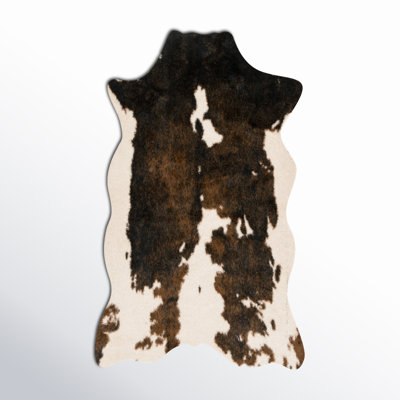 Epic Beige Brown Faux Cowhide Rug