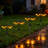 Outdoor Halloween Pumpkin Solar Pathway Lights(4-pack) Garden Led Landscape Lighting