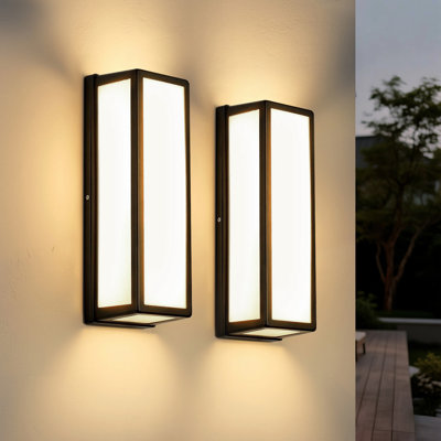 18''H Square LED Outdoor Wall Light Flush Mount