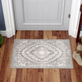 Korando Machine Woven Oriental Gray Area Rug