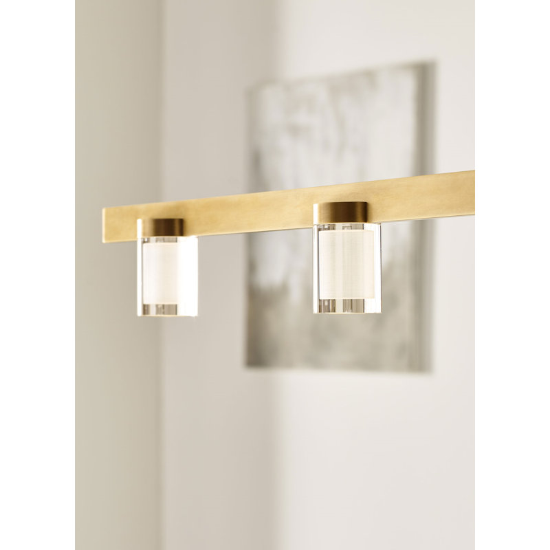 Esfera 6 - Light LED Pendant, Natural Brass