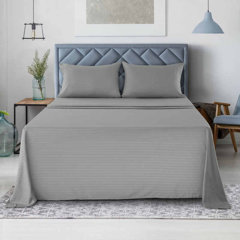 Lux Decor Collection Brushed Microfiber Sheet Set with Fitted Flat Sheets & Pillowcase, Queen Sheet Set with 2 Pillowcases