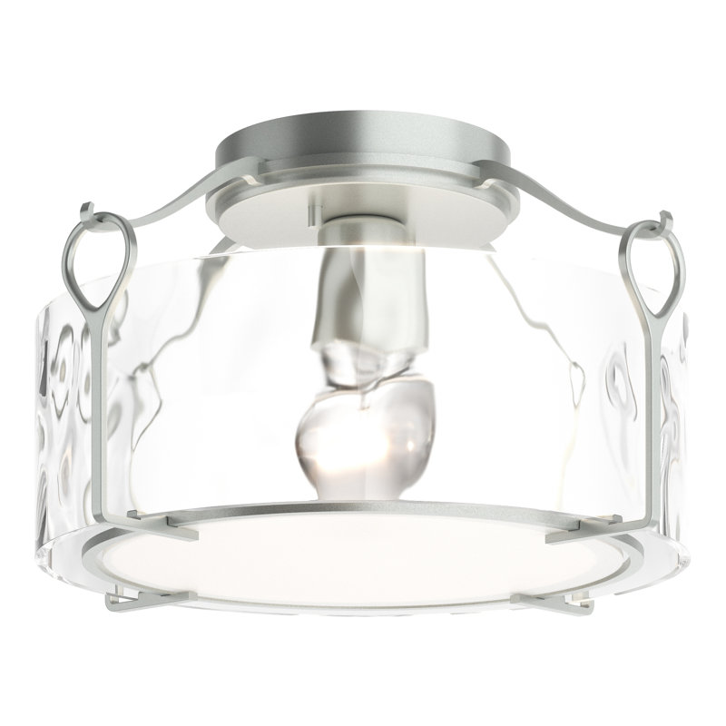 Bow 1 - Light Semi Flush Mount, Water Clear, Vintage Platinum
