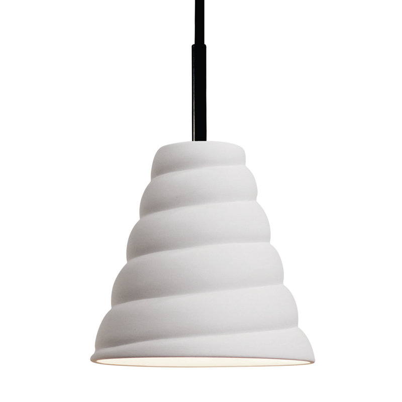 Shrout 1 - Light Black LED Single Pendant, Bisque