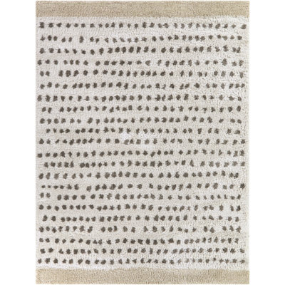 Tapis brun à pois modernes Wayne