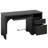 Labelle 55" W Executive Desk with Power Outlet and Keyboard Tray -771926579