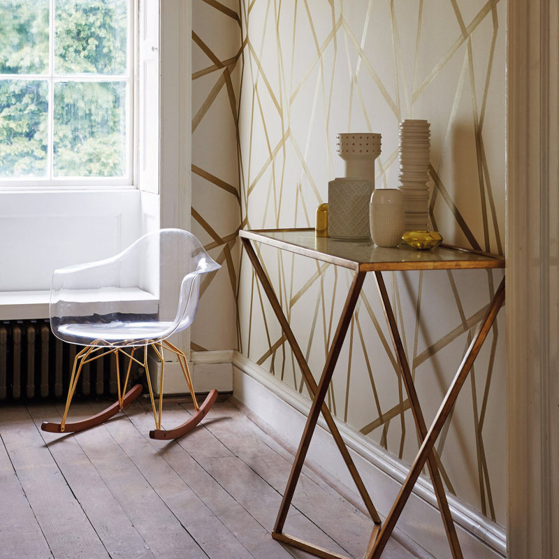 Sumi 10.05m x 68.6cm Wallpaper Roll, Ivory/Mustard