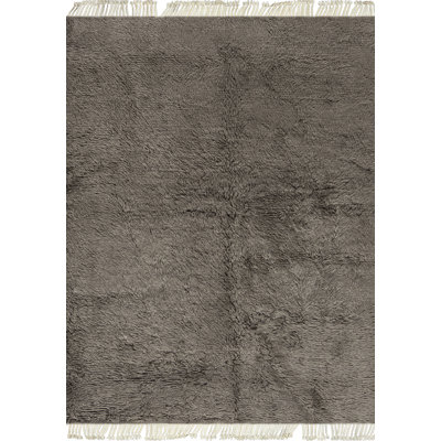 Moroccan One-of-a-Kind 9' X 12' Wool Area Rug in Grey