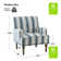Arching Armchair with Solid Wood Legs and Nailhead Trim
