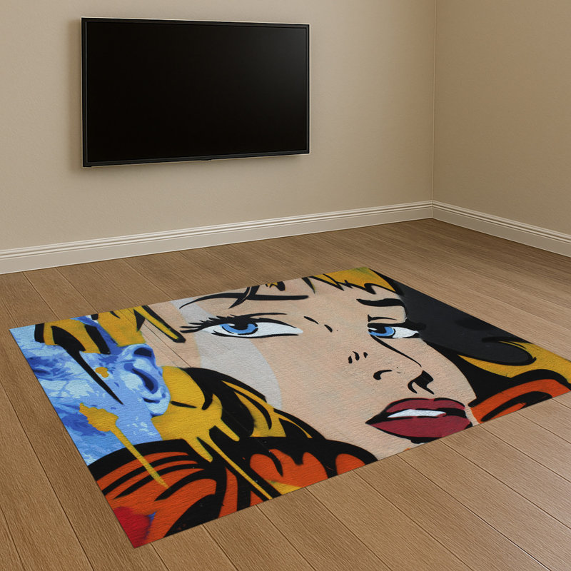 Abstract Area Rug, Rectangle 90 x 150 cm