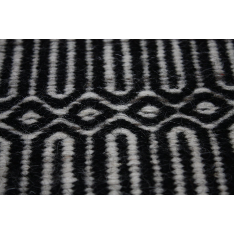 Grider Geometric Wool Hand Woven Area Rug, Rectangle 140 x 200cm