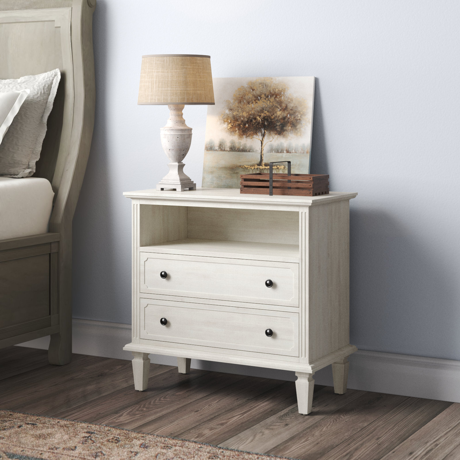 Lark Manor Amberlyn 2 Drawer Nightstand & Reviews Wayfair