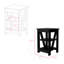 Table d'appoint Rossville, salon, noir-1863195439