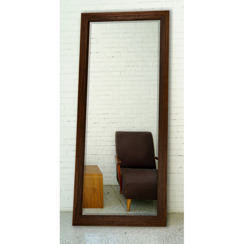 Daneille Solid Wood Flat Mirror, Mocha
