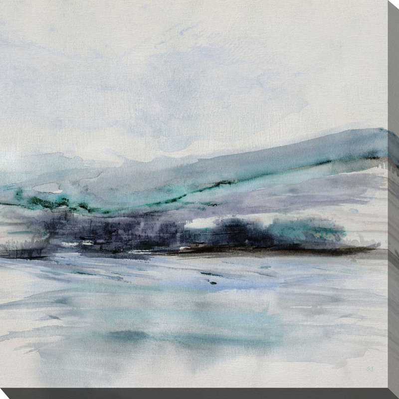 Beech Mountain II par Susan Jill - Peinture, L 18 po x H 18 po, Toile tendue