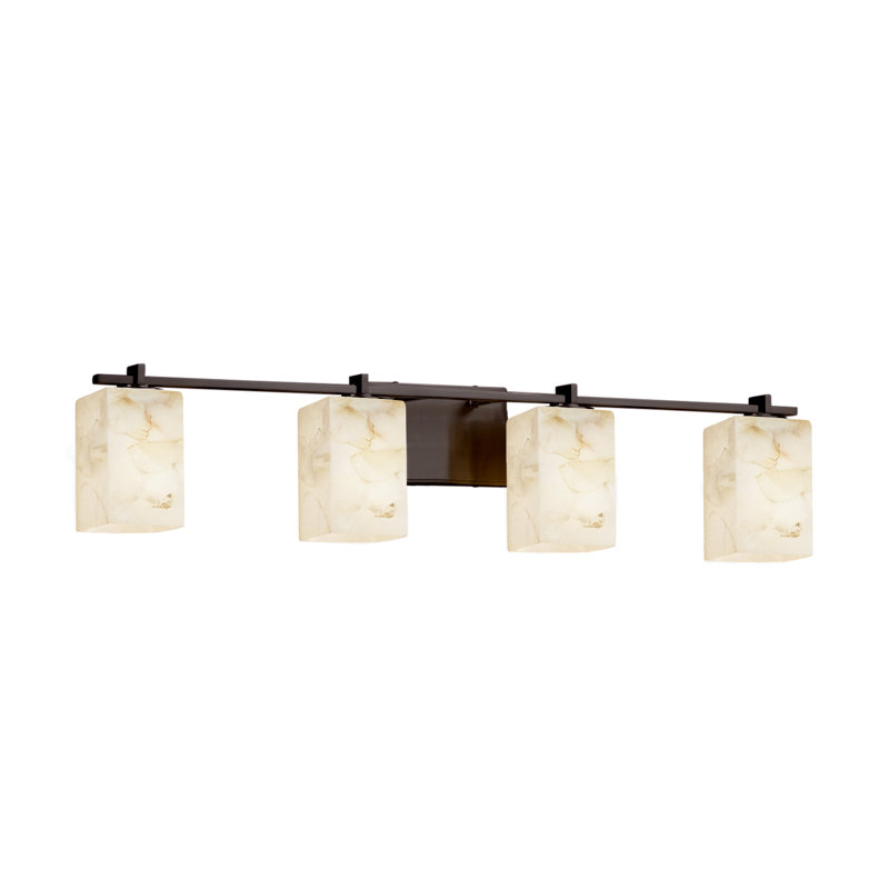 Éclairage pour meuble-lavabo 4 lumières Bouzoun, Bronze foncé