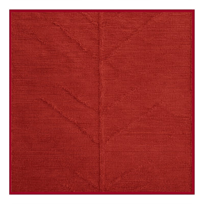 Tapis rouge uni lavable à la machine
