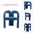 3 Piece Glass Dining Set with Barrel Accent Chairs-832413231