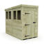Total Sheds 4ft x 8ft Pent Garden Shed - Single Door - With Windows - Pressure Treated Timber - UK Manufactured