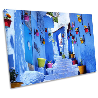 Mediterranean Village - Wrapped Canvas Print