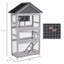 Volière à oiseaux en bois, cage à oiseaux extérieure de 67 po avec plateau coulissant, trois portes, nichoir, échelle, perchoirs pour pinsons, perruches