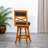 30" Bar Height X-Back Swivel Stool, Natural Finish Fabric Seat-2134066924-2134066913