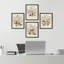 Reproduction d'art floral encadré de 4 fleurs rétro vintage-97770291-97770292
