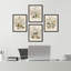Reproduction d'art floral encadré de 4 fleurs rétro vintage-97770293-97770295