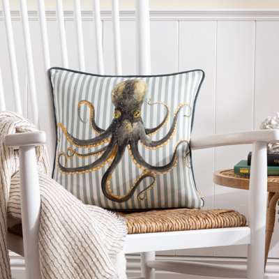 Ann Striped Square Throw Pillow Cover