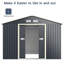 Remise de rangement traditionnelle en métal 9 pi x 8 pi Gymax