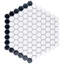 Carreau de mosaïque de plancher et de mur en porcelaine de 10 po 1/2 po x 11-5 / 8 po blanc mat Metro Geo
