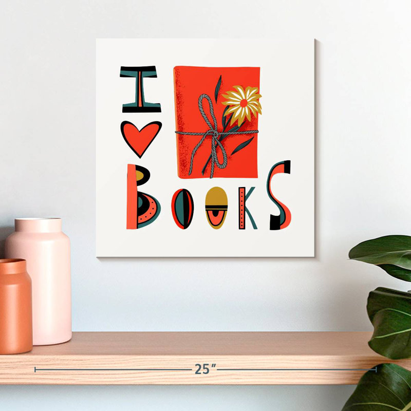 Senne - J'aime les livres, H 16 po x l 16 po