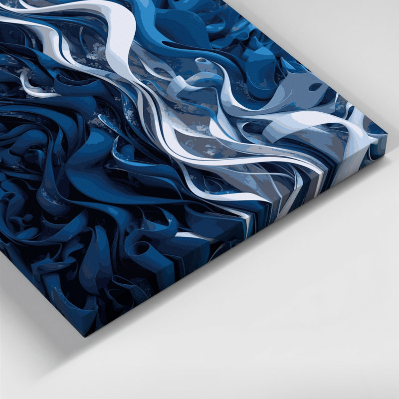 Art numérique sur toile, "Abstraction numérique" 51, H 12 po x l 12 po