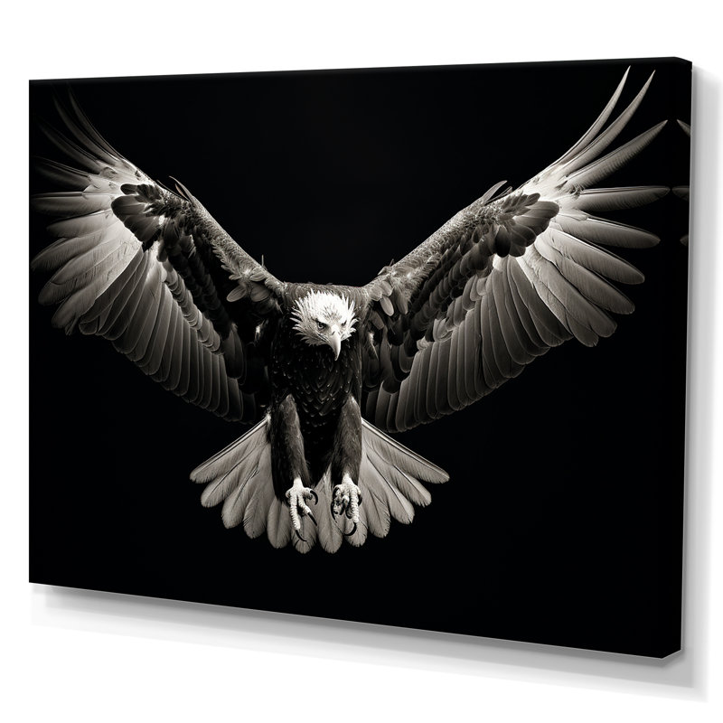 " Bold Eagle Power Hunter IV ", 30" H x 40" W x 1.5" D, Wrapped Canvas