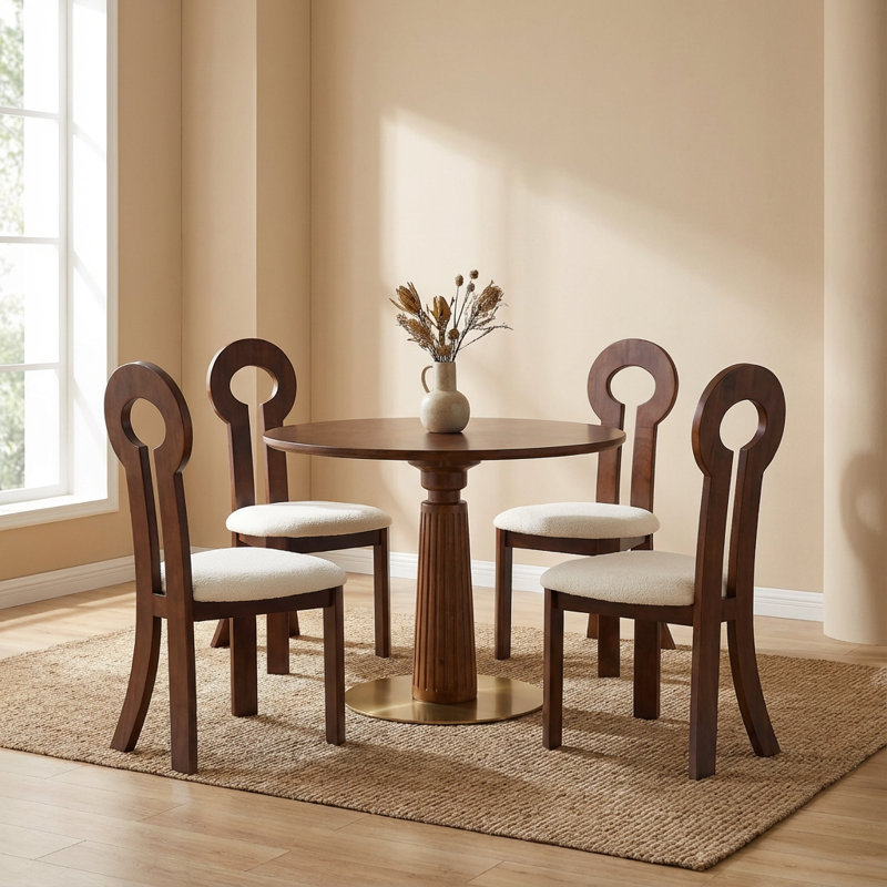 Ensemble de table de salle à manger, Brun