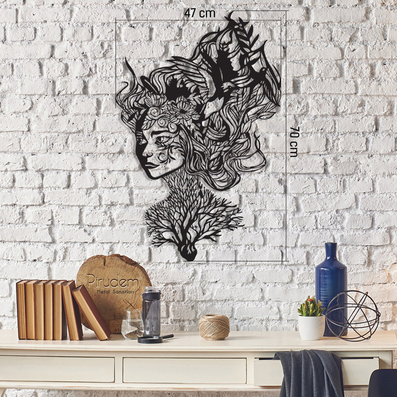 Elegant Decorative Metal Wall Accessory, Black, 18.5 x 27.6 inches | 100% Metal, Thickness: 0.08 inches | Easy to Hang with Back Piece | Modern Home Decor for Living Room, Office, or Entryway