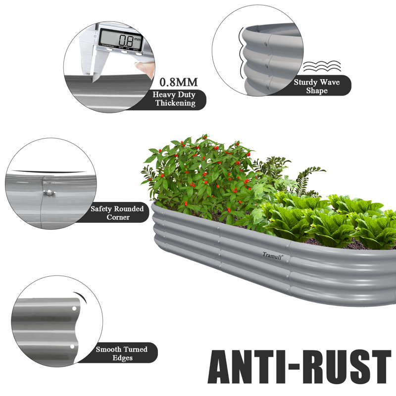 Rushawn Raised Garden Bed, 12'' H x 72'' W x 36'' D