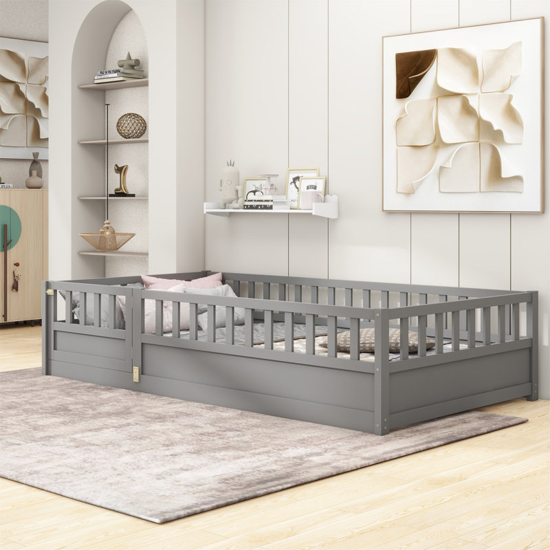 Lit sur pied, gris, Simple