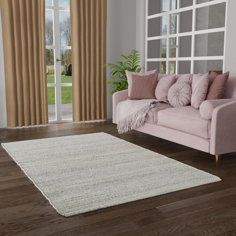 Tapis uni / rayé bleu Durah, Rectangle 2 pi 2 po x 3 pi 1 po