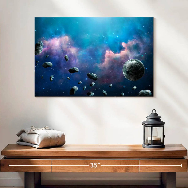 Floating Asteroids, 16" H x 24" W