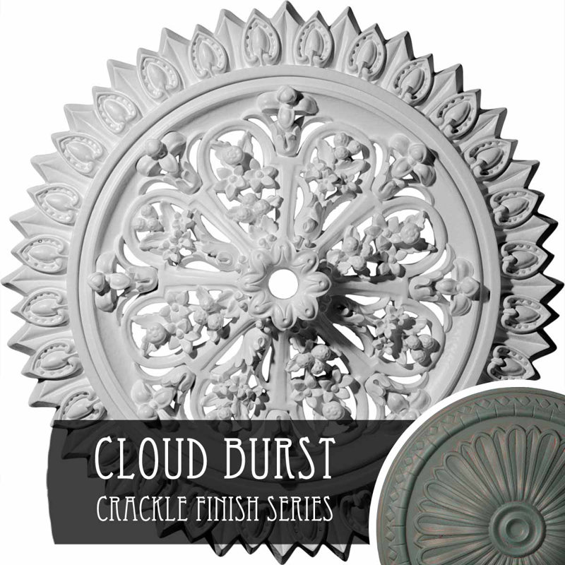 Médaillon de plafond Endurathane Lariah, 24 3/4 po de diamètre extérieur 1 3/8 po x P 3 1/4 po (convient aux auvents jusqu'à 1 3/8 po)