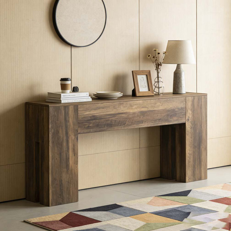 Table basse rustique, console robuste