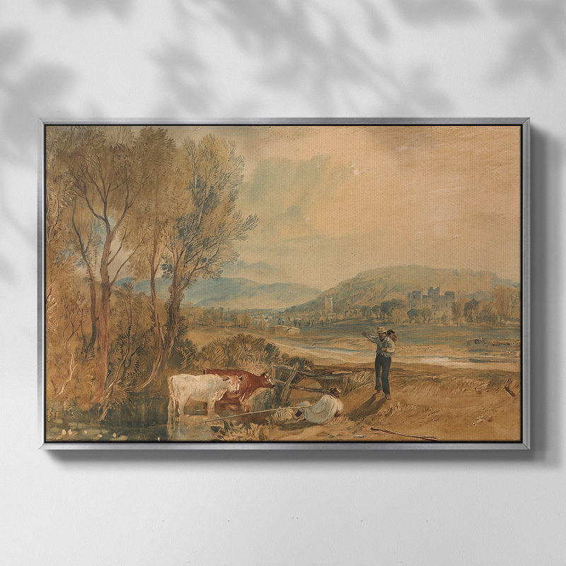 Cathédrale de Salisbury vue des prés (détail), 1831 - John Constable, toile tendue avec châssis, 24 po x 36 po, Doré