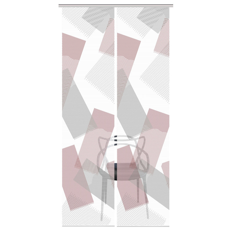 Semi Sheer Sliding Panel Pair, Bordeaux