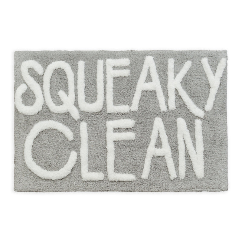 Erica Squeaky Clean Slogan Bath Mat