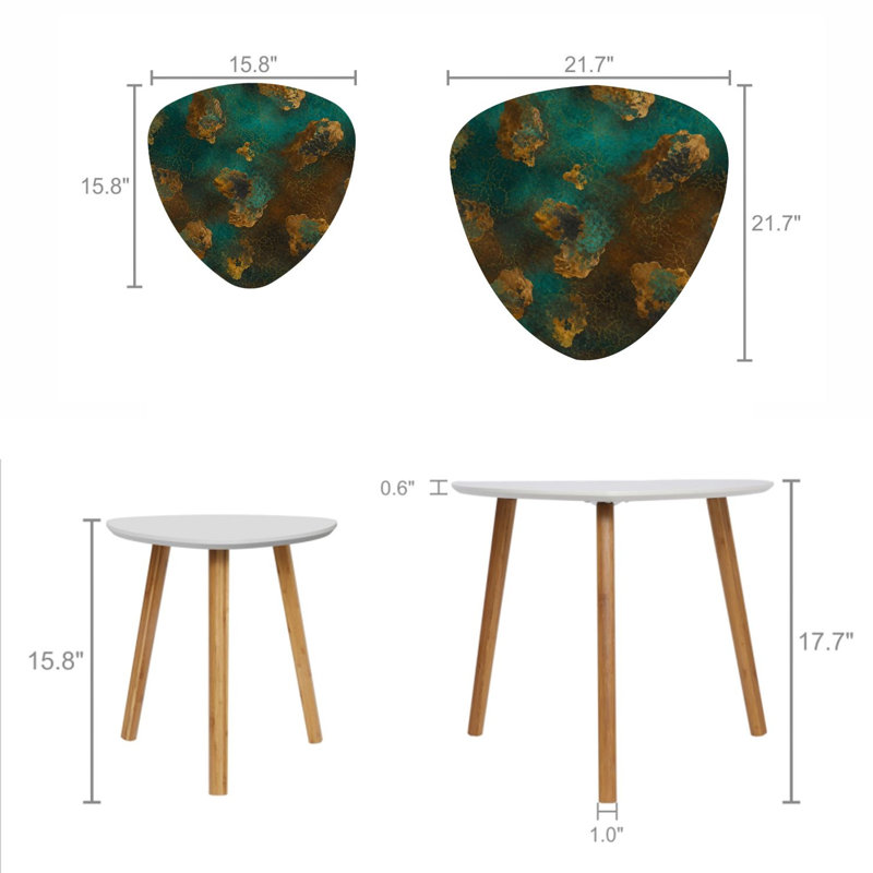 Ensemble de 2 tables basses gigognes Triangle