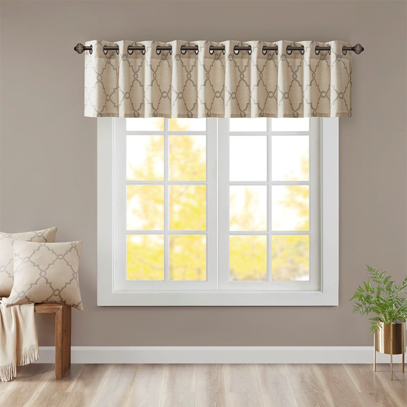 Cantonnière avec œillets Gracie Mills Ondine, Beige foncé